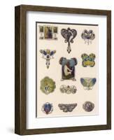 Art Nouveau Brooches-null-Framed Art Print