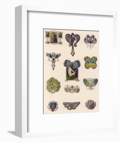 Art Nouveau Brooches-null-Framed Art Print