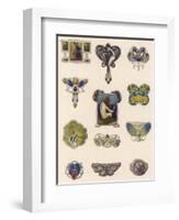 Art Nouveau Brooches-null-Framed Art Print