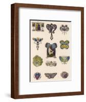 Art Nouveau Brooches-null-Framed Art Print