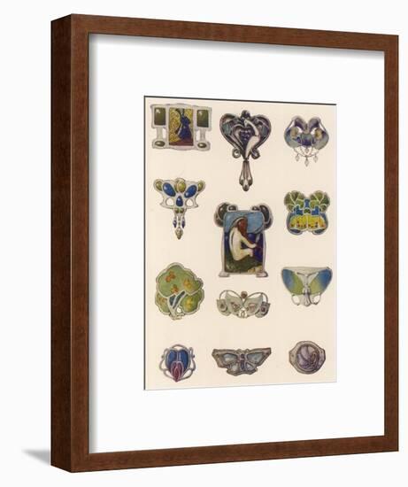 Art Nouveau Brooches-null-Framed Art Print