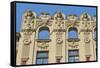 Art Nouveau building on Alberta Street in central Riga, Latvia-Keren Su-Framed Stretched Canvas