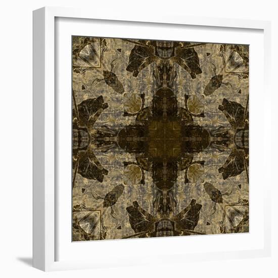 Art Nouveau Colorful Ornamental Vintage Pattern in Brown Color-Irina QQQ-Framed Art Print