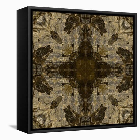 Art Nouveau Colorful Ornamental Vintage Pattern in Brown Color-Irina QQQ-Framed Stretched Canvas