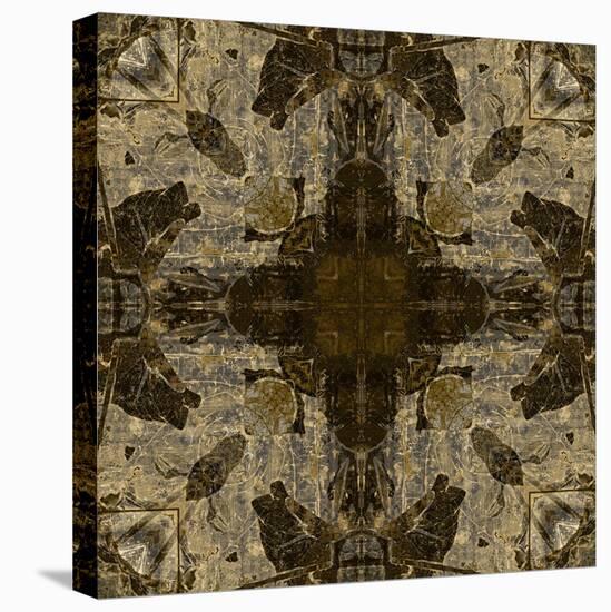 Art Nouveau Colorful Ornamental Vintage Pattern in Brown Color-Irina QQQ-Stretched Canvas