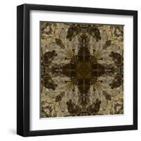 Art Nouveau Colorful Ornamental Vintage Pattern in Brown Color-Irina QQQ-Framed Art Print