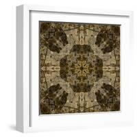 Art Nouveau Colorful Ornamental Vintage Pattern in Brown Color-Irina QQQ-Framed Art Print