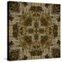 Art Nouveau Colorful Ornamental Vintage Pattern in Brown Color-Irina QQQ-Stretched Canvas