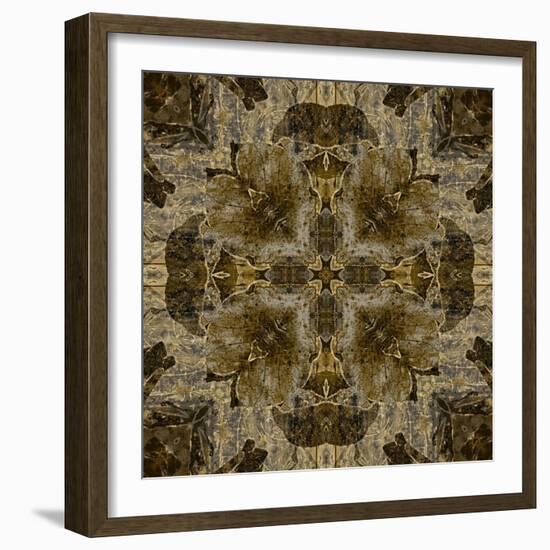 Art Nouveau Colorful Ornamental Vintage Pattern in Brown Color-Irina QQQ-Framed Art Print