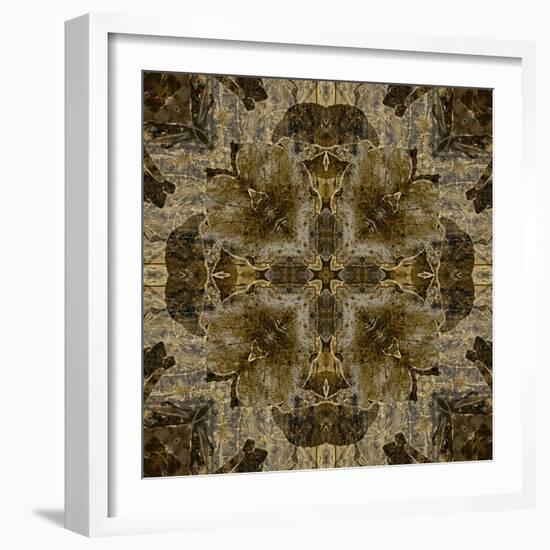 Art Nouveau Colorful Ornamental Vintage Pattern in Brown Color-Irina QQQ-Framed Art Print