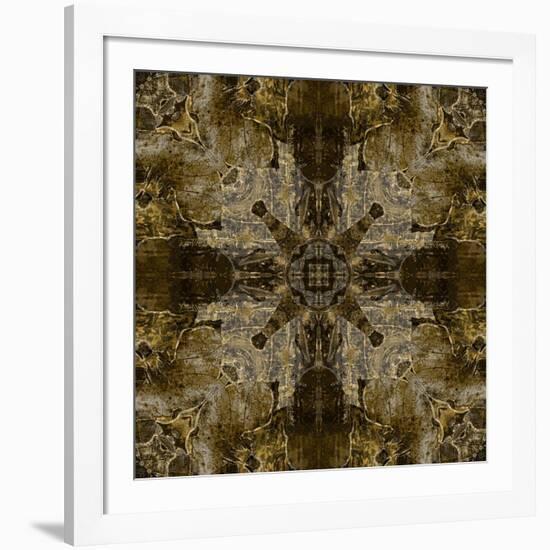 Art Nouveau Colorful Ornamental Vintage Pattern in Brown Color-Irina QQQ-Framed Art Print