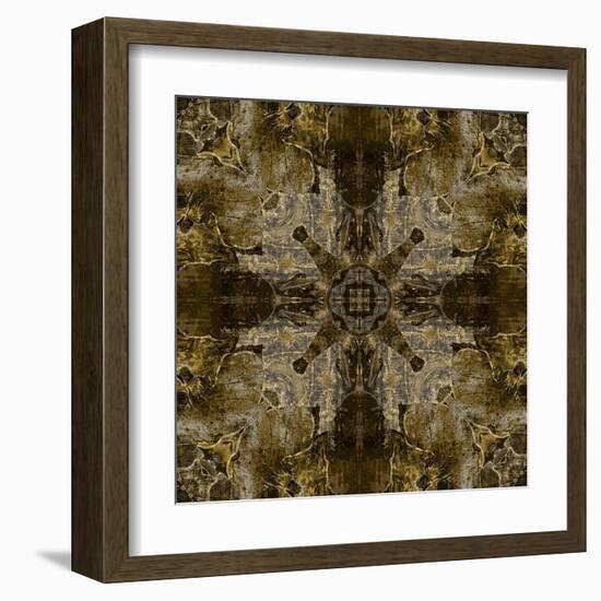 Art Nouveau Colorful Ornamental Vintage Pattern in Brown Color-Irina QQQ-Framed Art Print