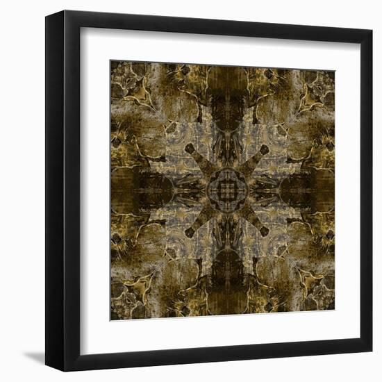 Art Nouveau Colorful Ornamental Vintage Pattern in Brown Color-Irina QQQ-Framed Art Print