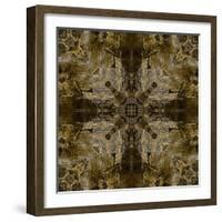 Art Nouveau Colorful Ornamental Vintage Pattern in Brown Color-Irina QQQ-Framed Art Print