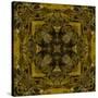 Art Nouveau Colorful Ornamental Vintage Pattern in Gold and Green Colors-Irina QQQ-Stretched Canvas