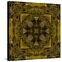 Art Nouveau Colorful Ornamental Vintage Pattern in Gold and Green Colors-Irina QQQ-Stretched Canvas