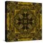 Art Nouveau Colorful Ornamental Vintage Pattern in Gold and Green Colors-Irina QQQ-Stretched Canvas