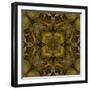 Art Nouveau Colorful Ornamental Vintage Pattern in Gold and Green Colors-Irina QQQ-Framed Art Print