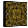 Art Nouveau Colorful Ornamental Vintage Pattern in Gold and Green Colors-Irina QQQ-Framed Stretched Canvas