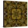 Art Nouveau Colorful Ornamental Vintage Pattern in Gold and Green Colors-Irina QQQ-Stretched Canvas