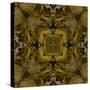 Art Nouveau Colorful Ornamental Vintage Pattern in Gold and Green Colors-Irina QQQ-Stretched Canvas