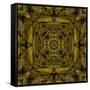 Art Nouveau Colorful Ornamental Vintage Pattern in Gold and Green Colors-Irina QQQ-Framed Stretched Canvas