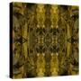 Art Nouveau Colorful Ornamental Vintage Pattern in Gold and Green Colors-Irina QQQ-Stretched Canvas