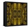 Art Nouveau Colorful Ornamental Vintage Pattern in Gold and Green Colors-Irina QQQ-Framed Stretched Canvas