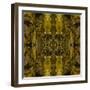 Art Nouveau Colorful Ornamental Vintage Pattern in Gold and Green Colors-Irina QQQ-Framed Art Print