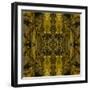 Art Nouveau Colorful Ornamental Vintage Pattern in Gold and Green Colors-Irina QQQ-Framed Art Print