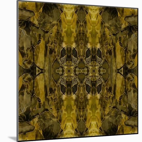 Art Nouveau Colorful Ornamental Vintage Pattern in Gold and Green Colors-Irina QQQ-Mounted Art Print