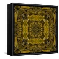 Art Nouveau Colorful Ornamental Vintage Pattern in Gold and Green Colors-Irina QQQ-Framed Stretched Canvas