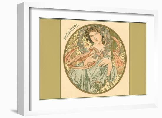 Art Nouveau Decembre-Found Image Press-Framed Giclee Print