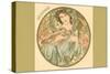 Art Nouveau Decembre-Found Image Press-Stretched Canvas