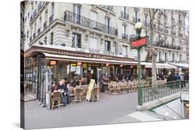 Art Nouveau Entrance to the Metro Station at Cafe Kleber-Markus Lange-Stretched Canvas