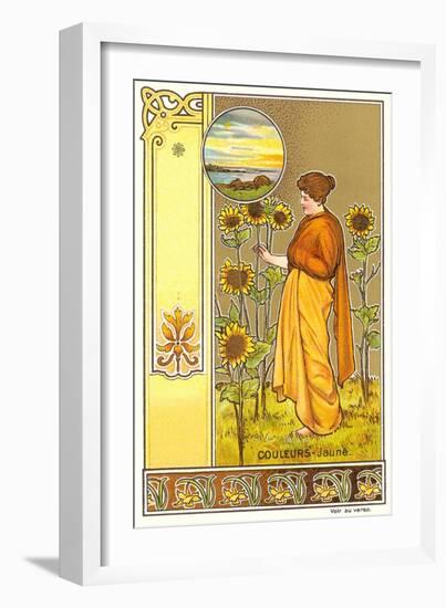 Art Nouveau Garden-null-Framed Art Print