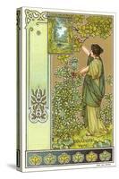 Art Nouveau Garden-null-Stretched Canvas