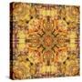 Art Nouveau Geometric Ornamental Vintage Pattern in Beige and Brown Colors-Irina QQQ-Stretched Canvas