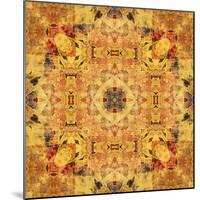 Art Nouveau Geometric Ornamental Vintage Pattern in Beige and Brown Colors-Irina QQQ-Mounted Premium Giclee Print