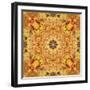 Art Nouveau Geometric Ornamental Vintage Pattern in Beige and Brown Colors-Irina QQQ-Framed Art Print