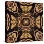 Art Nouveau Geometric Ornamental Vintage Pattern in Beige and Brown Colors-Irina QQQ-Stretched Canvas