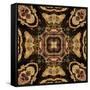 Art Nouveau Geometric Ornamental Vintage Pattern in Beige and Brown Colors-Irina QQQ-Framed Stretched Canvas