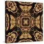 Art Nouveau Geometric Ornamental Vintage Pattern in Beige and Brown Colors-Irina QQQ-Stretched Canvas