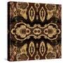 Art Nouveau Geometric Ornamental Vintage Pattern in Beige and Brown Colors-Irina QQQ-Stretched Canvas