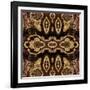 Art Nouveau Geometric Ornamental Vintage Pattern in Beige and Brown Colors-Irina QQQ-Framed Art Print