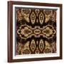 Art Nouveau Geometric Ornamental Vintage Pattern in Beige and Brown Colors-Irina QQQ-Framed Art Print