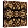 Art Nouveau Geometric Ornamental Vintage Pattern in Beige and Brown Colors-Irina QQQ-Stretched Canvas