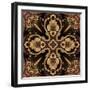 Art Nouveau Geometric Ornamental Vintage Pattern in Beige and Brown Colors-Irina QQQ-Framed Art Print