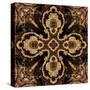 Art Nouveau Geometric Ornamental Vintage Pattern in Beige and Brown Colors-Irina QQQ-Stretched Canvas