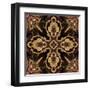 Art Nouveau Geometric Ornamental Vintage Pattern in Beige and Brown Colors-Irina QQQ-Framed Art Print